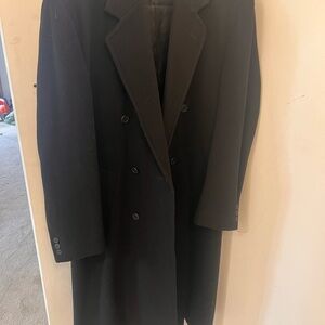 Christian Aujard New York Men's Black Double-Breasted Coat